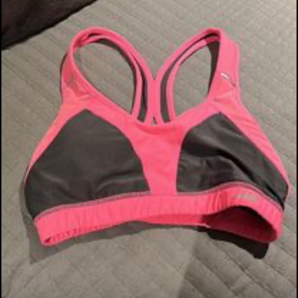 Pink sports bra